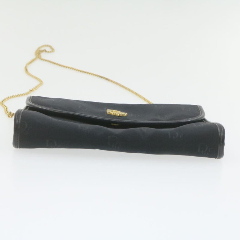 CHRISTIAN DIOR Chain Shoulder Bag Black Canvas Auth 21499 MW2753 - Cap N Wrap