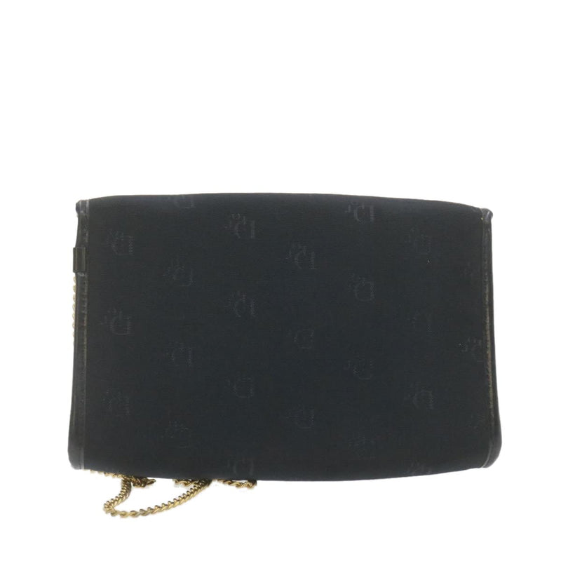 CHRISTIAN DIOR Chain Shoulder Bag Black Canvas Auth 21499 MW2753 - Cap N Wrap
