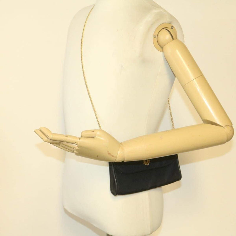 CHRISTIAN DIOR Chain Shoulder Bag Black Canvas Auth 21499 MW2753 - Cap N Wrap