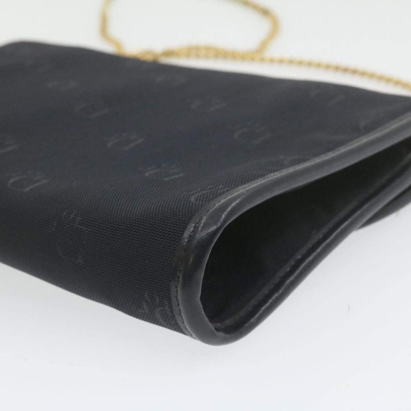 CHRISTIAN DIOR Chain Shoulder Bag Black Canvas Auth 21499 MW2753 - Cap N Wrap
