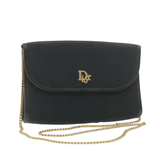 CHRISTIAN DIOR Chain Shoulder Bag Black Canvas Auth 21499 MW2753 - Cap N Wrap