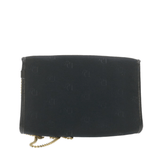 CHRISTIAN DIOR Chain Shoulder Bag Black Canvas Auth 21499 MW2753 - Cap N Wrap
