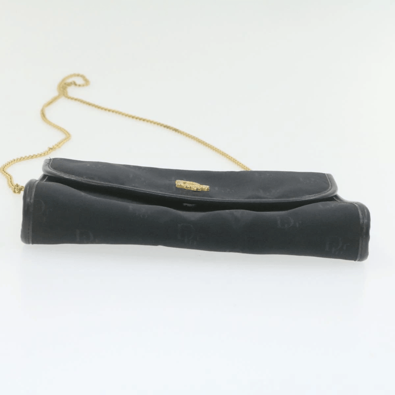 CHRISTIAN DIOR Chain Shoulder Bag Black Canvas Auth 21499 MW2753 - Cap N Wrap