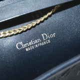CHRISTIAN DIOR Chain Shoulder Bag Black Canvas Auth 21499 MW2753 - Cap N Wrap