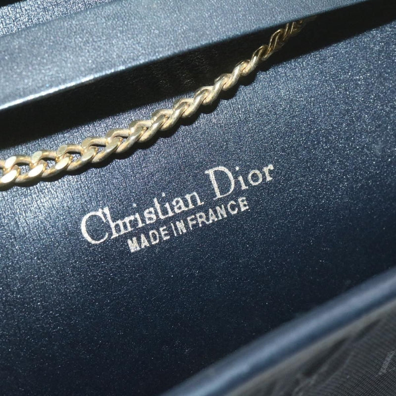 CHRISTIAN DIOR Chain Shoulder Bag Black Canvas Auth 21499 MW2753 - Cap N Wrap