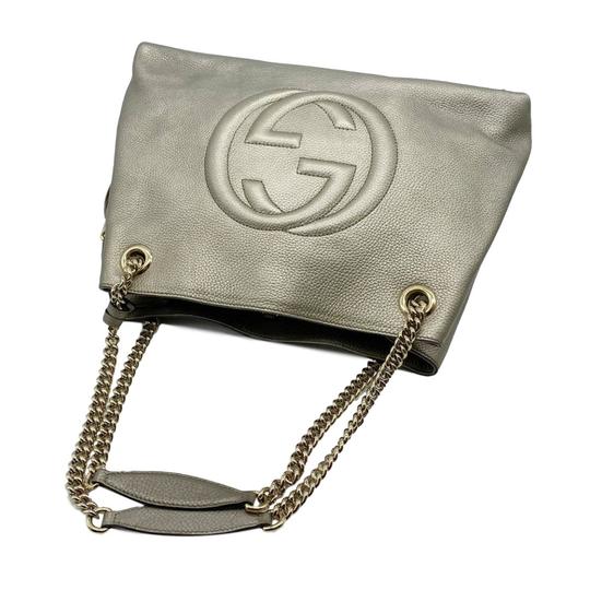 Gucci Bag Soho Medium Metallic Light Gold Tote