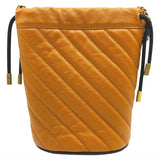 Gucci Bucket Marmont Gg Torchon Mini Brown Leather Shoulder Bag
