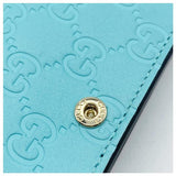 Gucci Chain Guccissima Bow Blue Signature Leather Shoulder Bag
