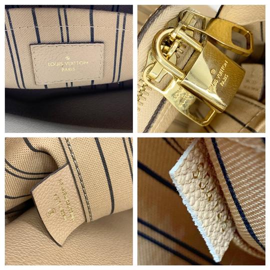 Louis Vuitton Montaigne Beige Monogram Empreinte Leather Shoulder Bag
