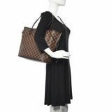 Louis vuitton Neverfull Neo Mm Rose Ballerine Brown Damier Ébène Canvas Tote