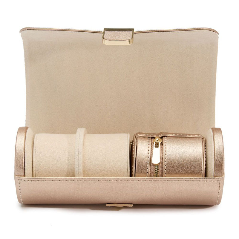 Wolf Palermo Double Watch Roll with Jewelry Pouch