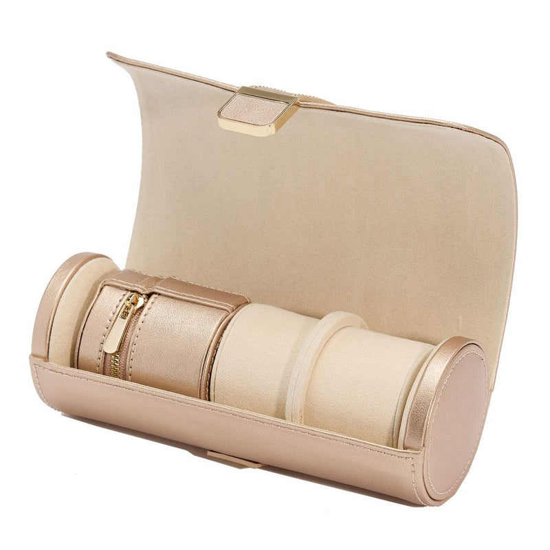 Wolf Palermo Double Watch Roll with Jewelry Pouch