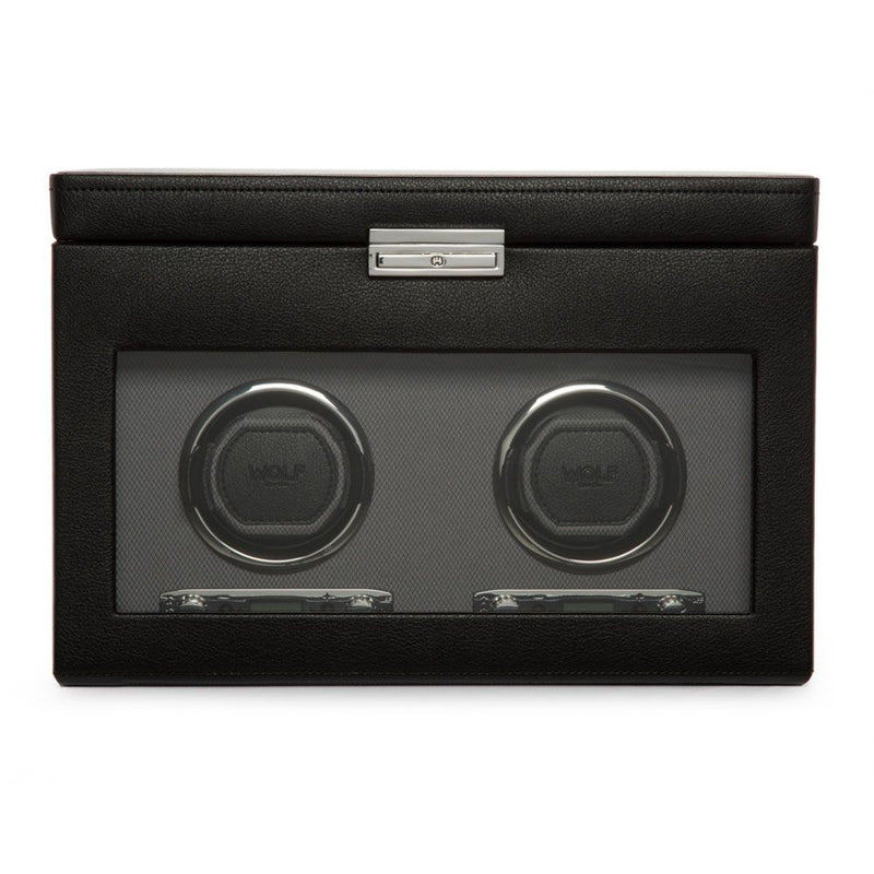 Wolf Classic Double Watch Winder with Storage