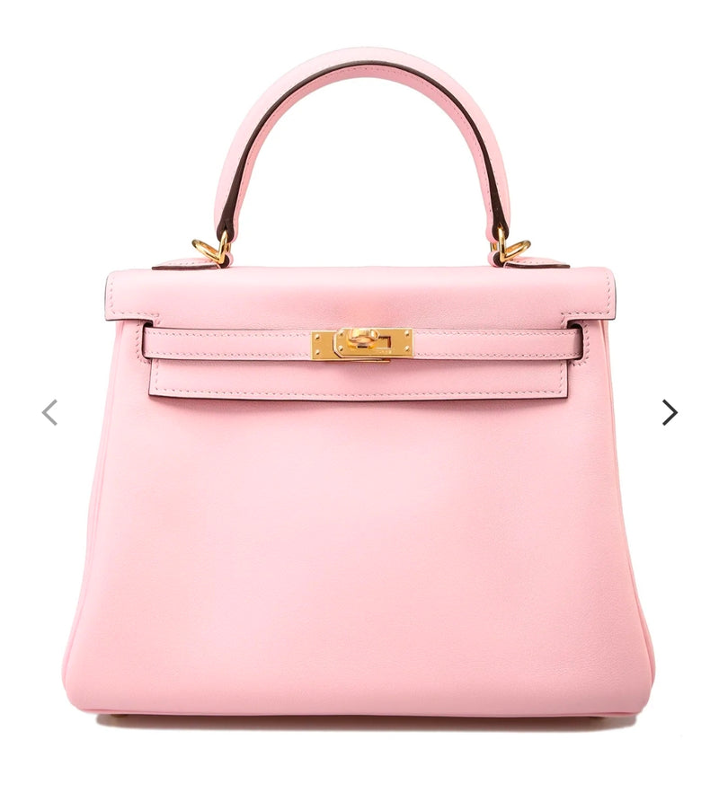 Hermes Kelly bag 25 Retourne　Rose sakura Swift leatherGold hardware