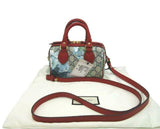 Gucci Boston Bloom Red Canvas Leather Cross Body Bag