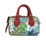Gucci Boston Bloom Red Canvas Leather Cross Body Bag