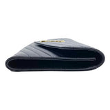 Saint Laurent Envelope Clutch Monogram Black Leather Wristlet